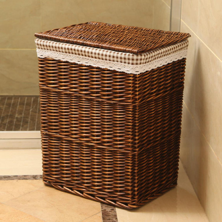 Small laundry deals basket with lid